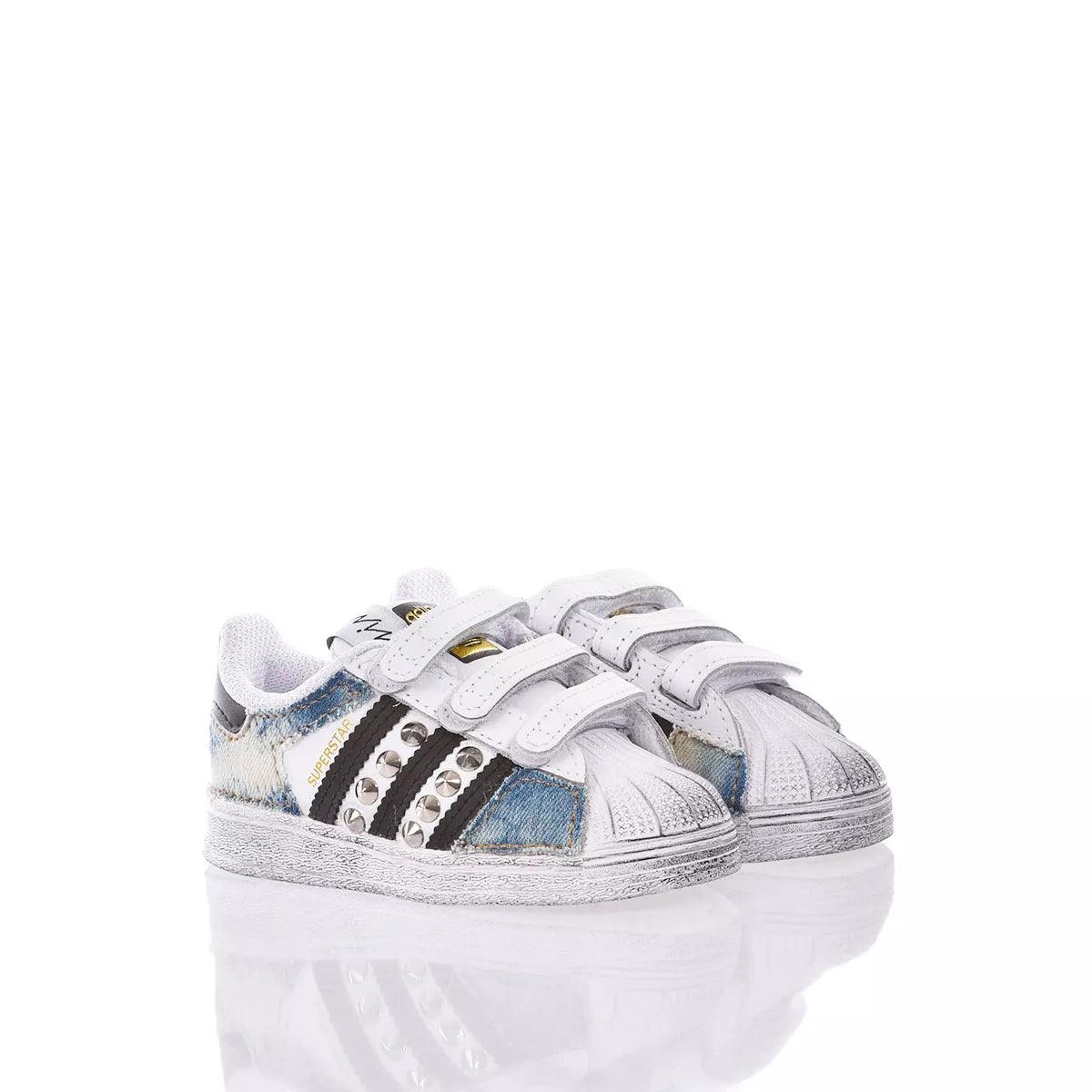 Adidas Superstar Baby Indigo Bleached