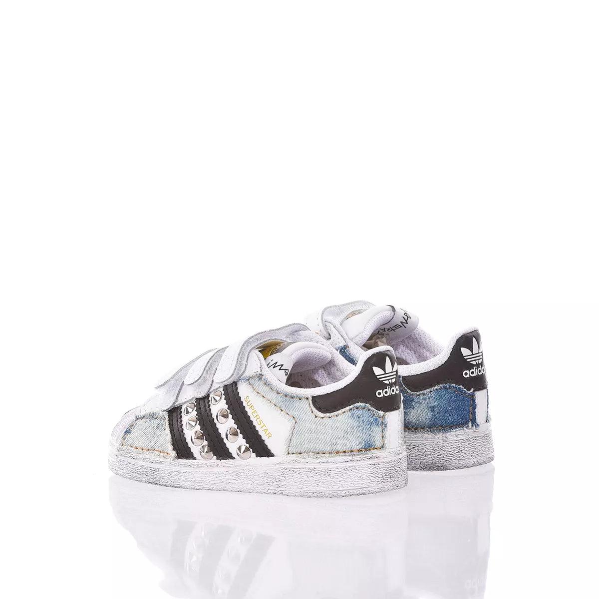 Adidas Superstar Baby Indigo Bleached