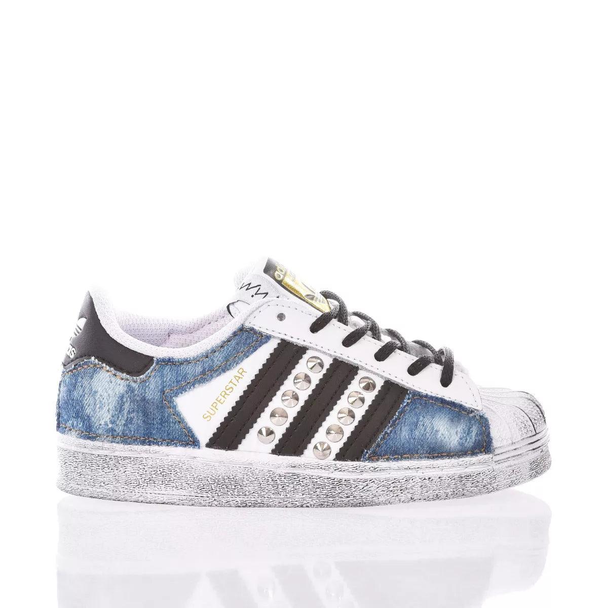 Adidas Superstar Junior Indigo Bleached