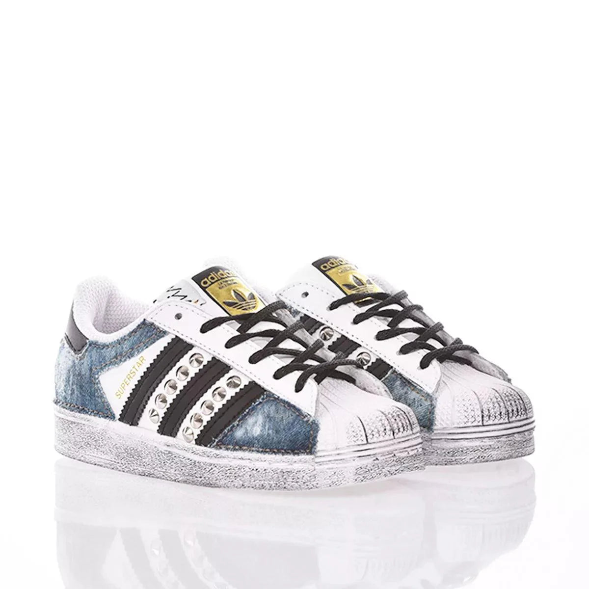 Adidas Superstar Junior Indigo Bleached