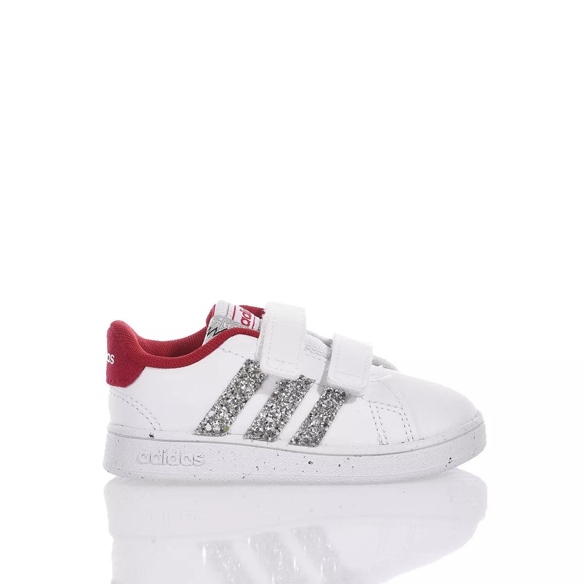 Adidas Baby Red & Silver
