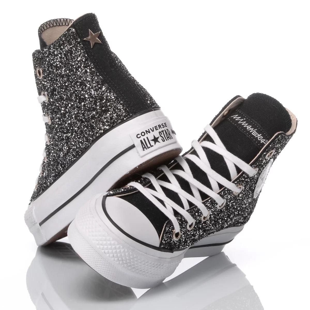 Converse Platform Glitter Nero