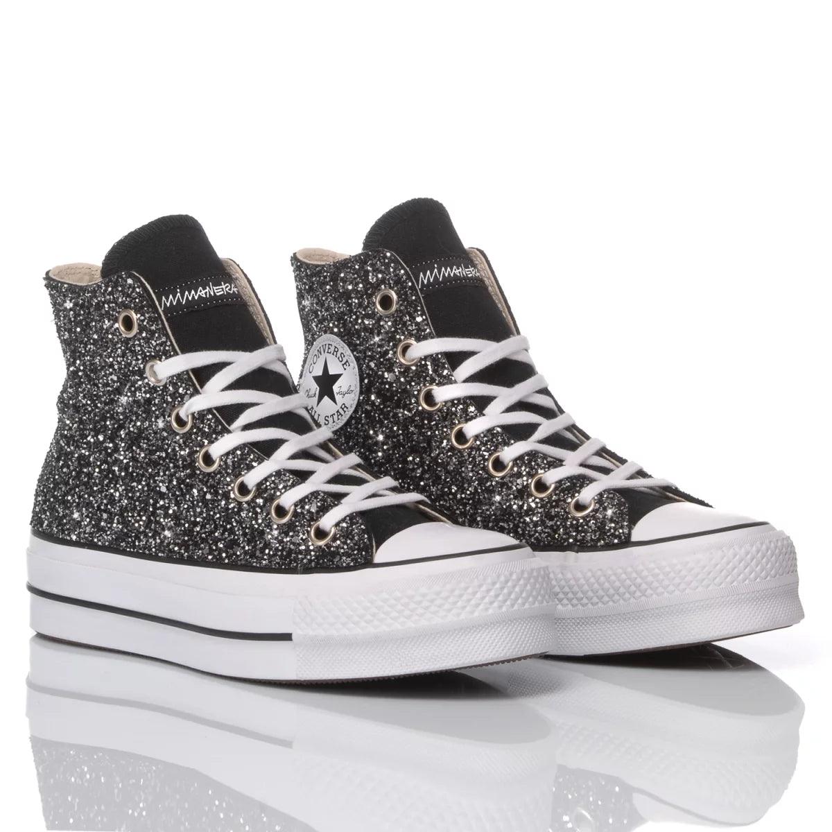 Converse Platform Glitter Nero