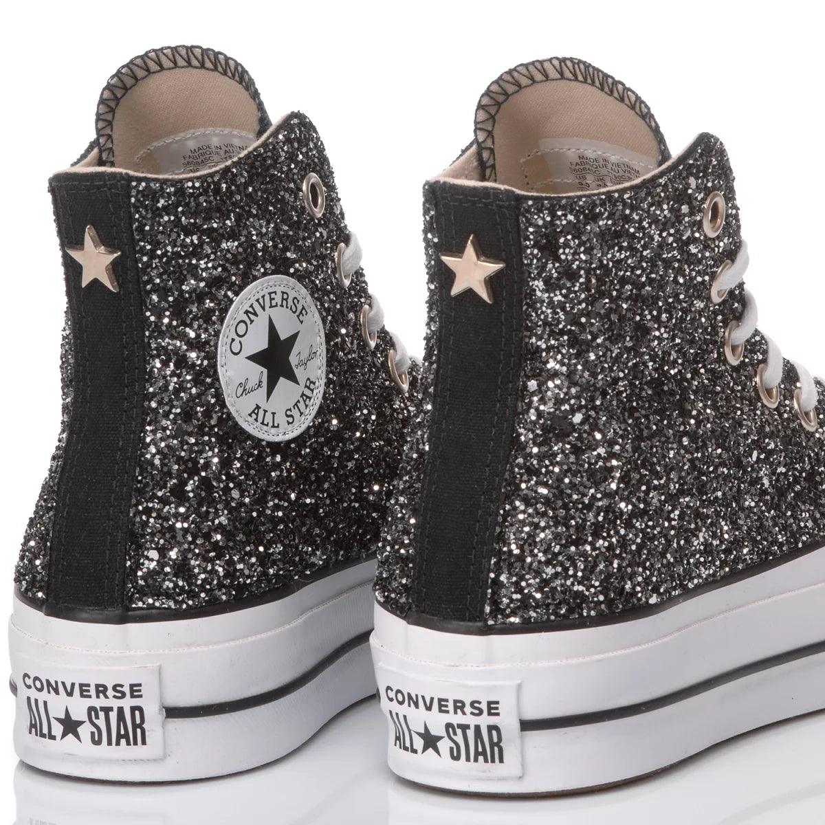 Converse Platform Glitter Nero