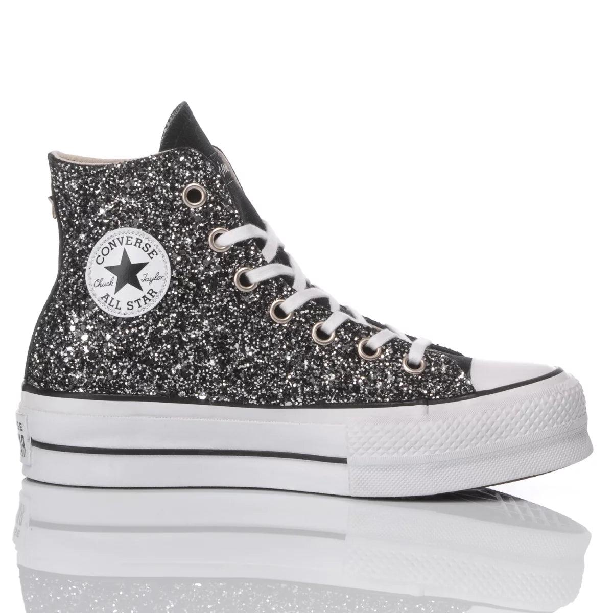 Converse Platform Glitter Nero