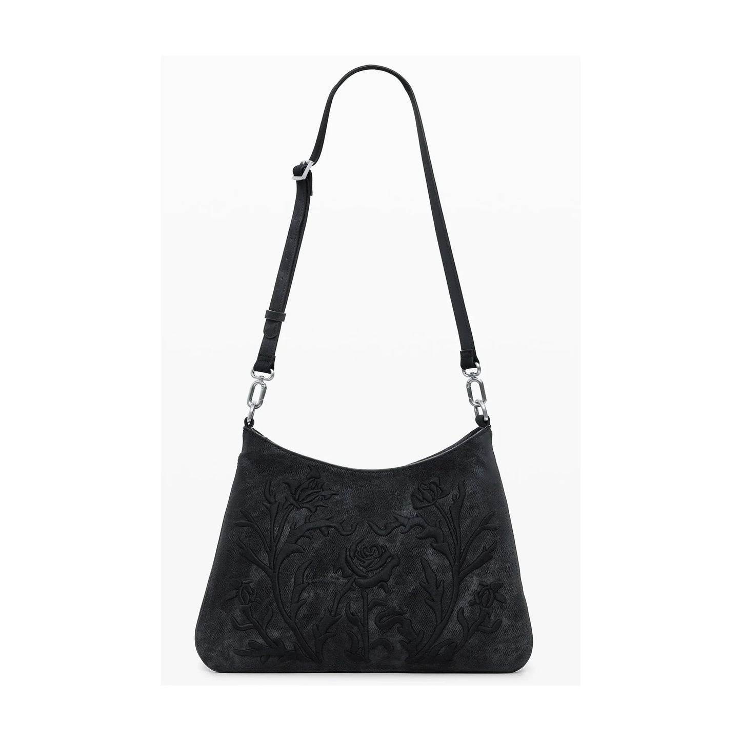 DESIGUAL Borsa Donna Nera a Spalla Romeo Floral Manaos