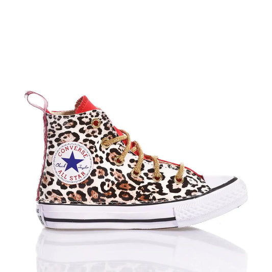 Converse Junior Red Leopard