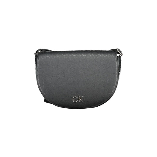 Calvin Klein Borsa Donna a Tracolla Nera con Tasca Interna e Chiusura a Magnete