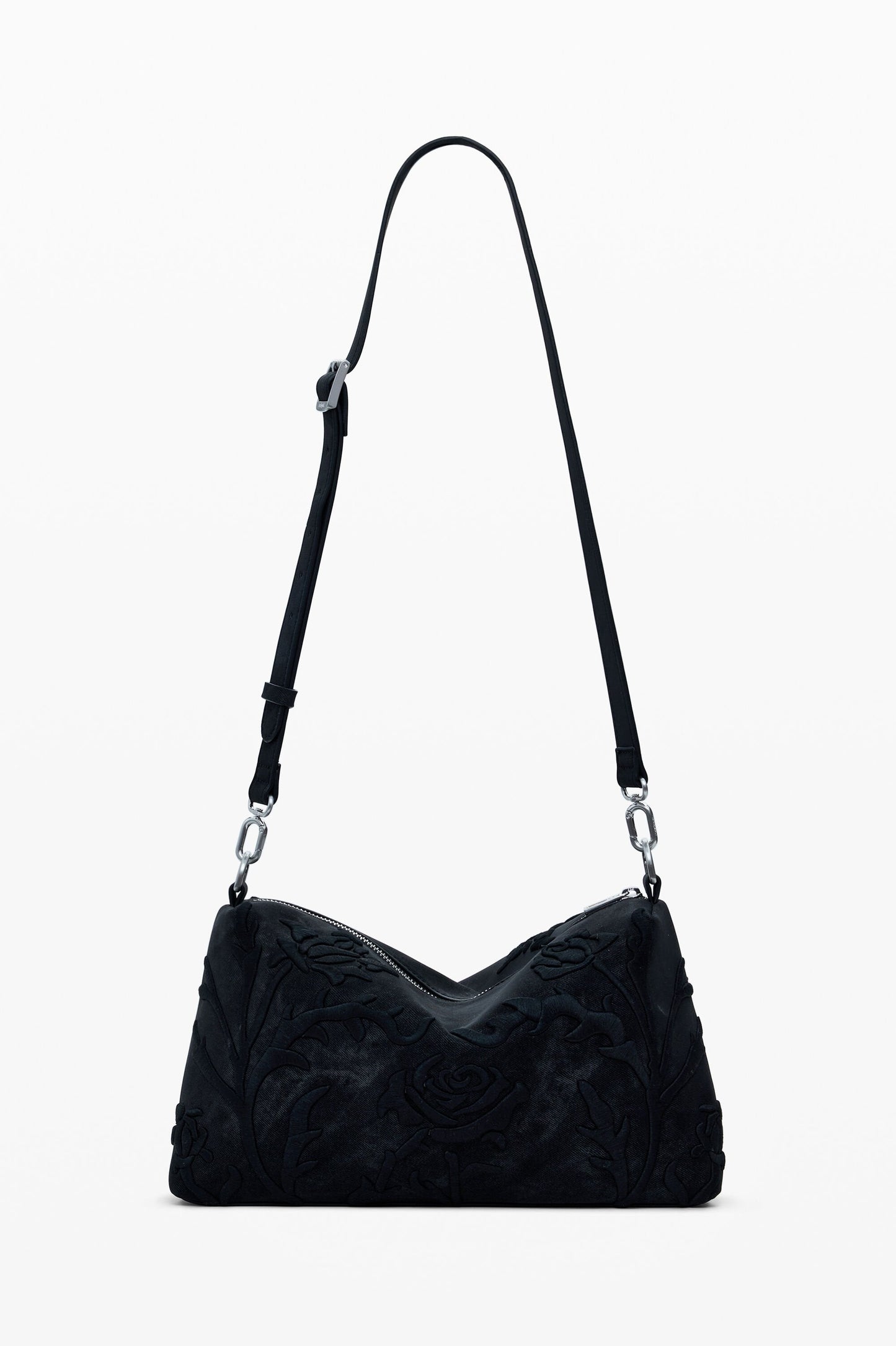 DESIGUAL Borsa Donna Nera a Spalla Romeo Floral Bergamo