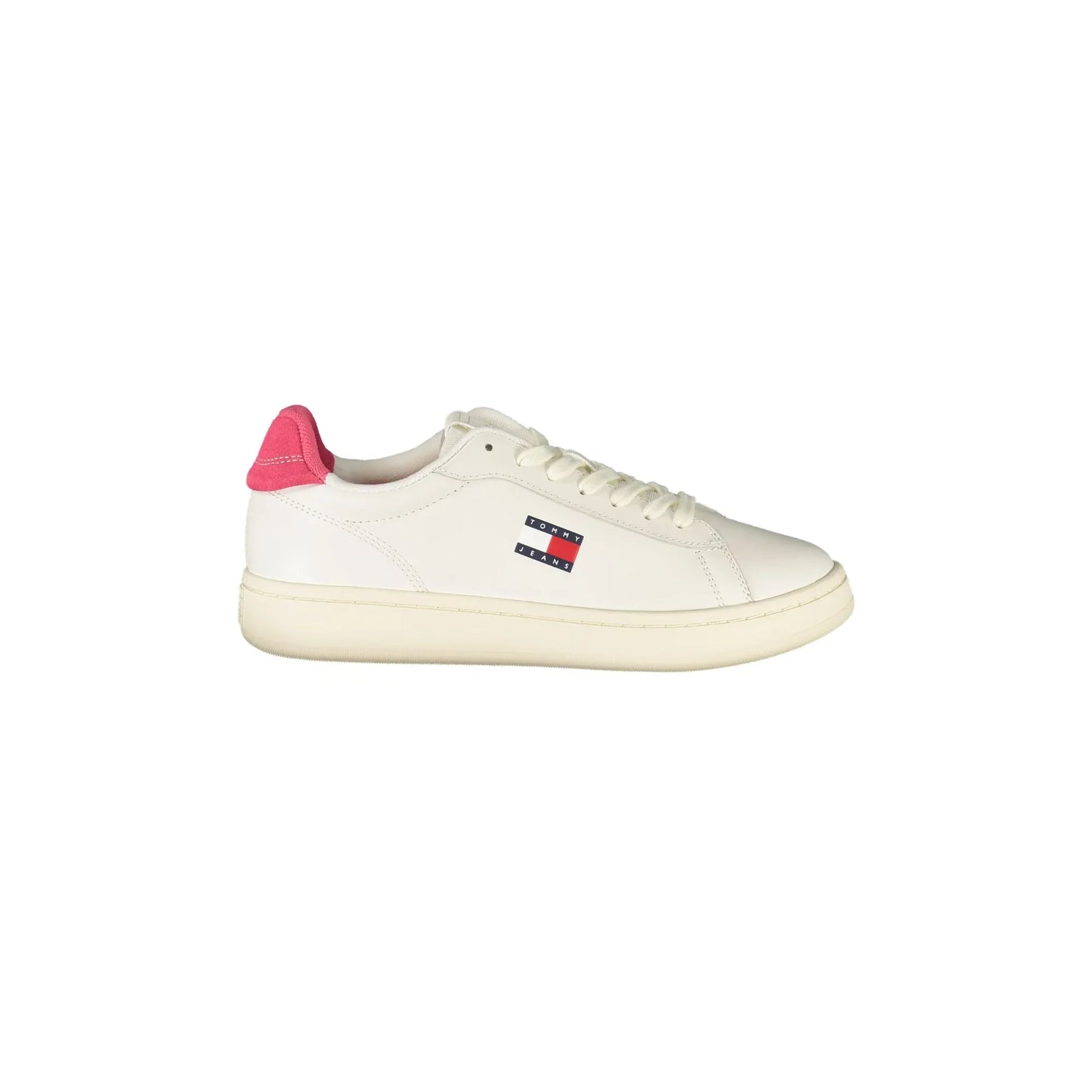TOMMY HILFIGER Sneakers Donna Bianche con Dettagli Fuxia