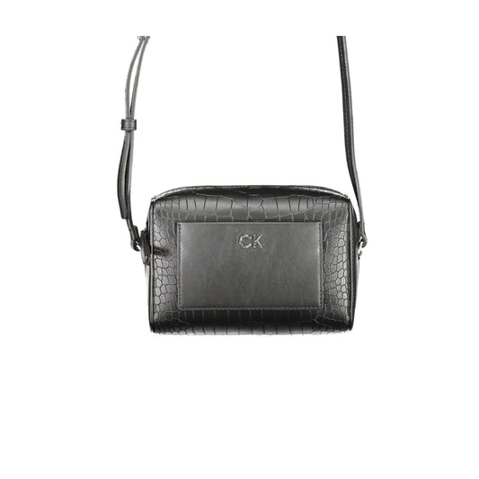 CALVIN KLEIN Borsa Donna Nera a Tracolla con Zip e Dettagli a Contrasto