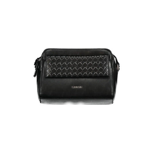 Calvin Klein Borsa Donna a Tracolla Regolabile Nera con Zip e Magnete