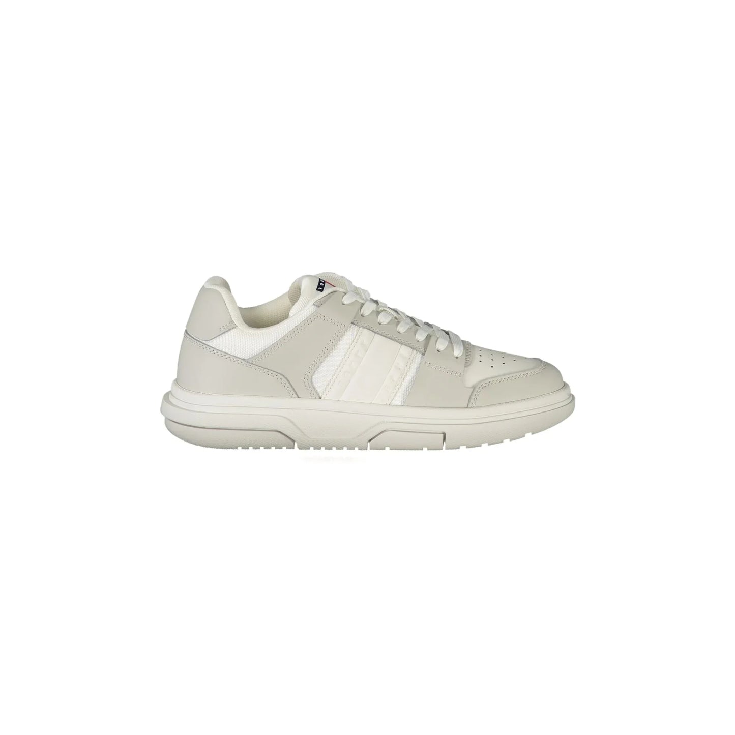 TOMMY HILFIGER Scarpe Sneakers Donna Bianche con Dettagli Grigi