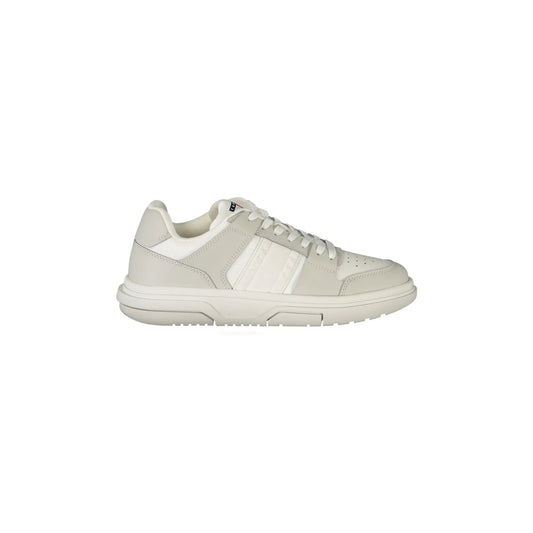TOMMY HILFIGER Scarpe Sneakers Donna Bianche con Dettagli Grigi