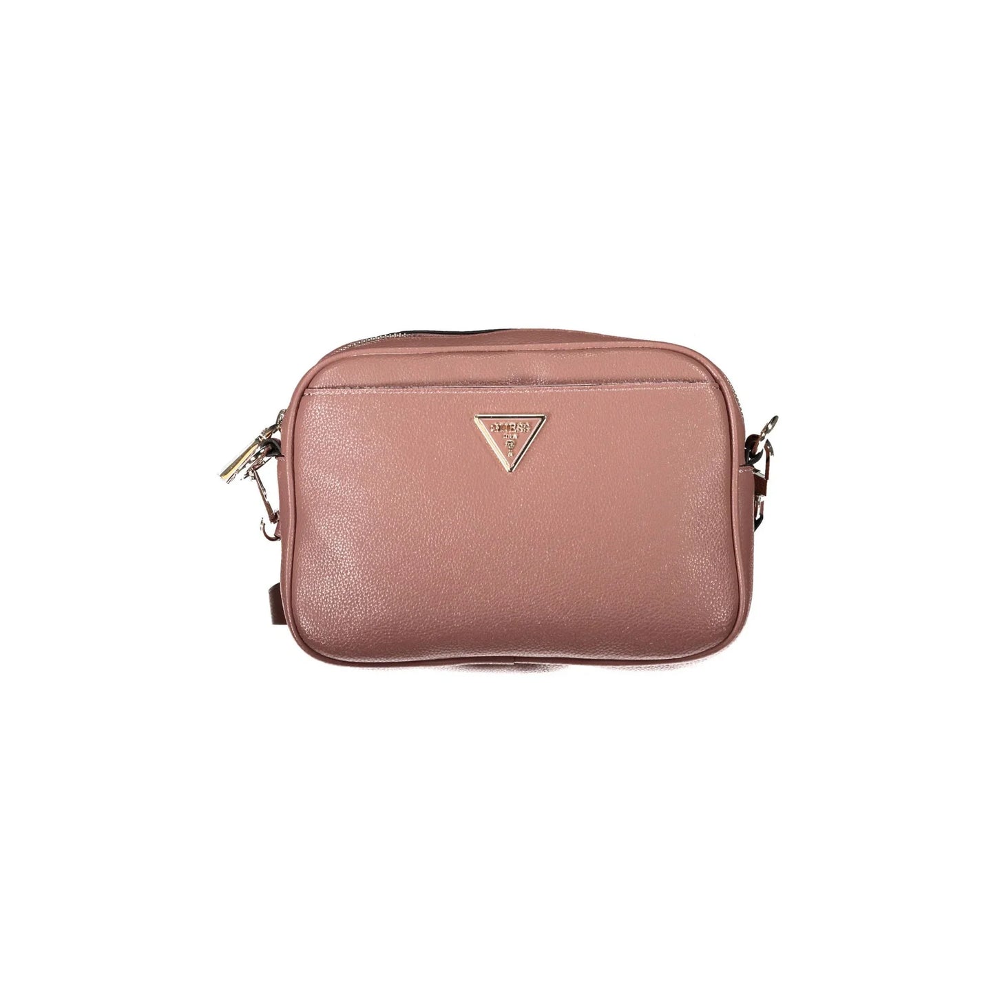 GUESS JEANS Borsa Donna a Tracolla Rosa con Chiusura Zip