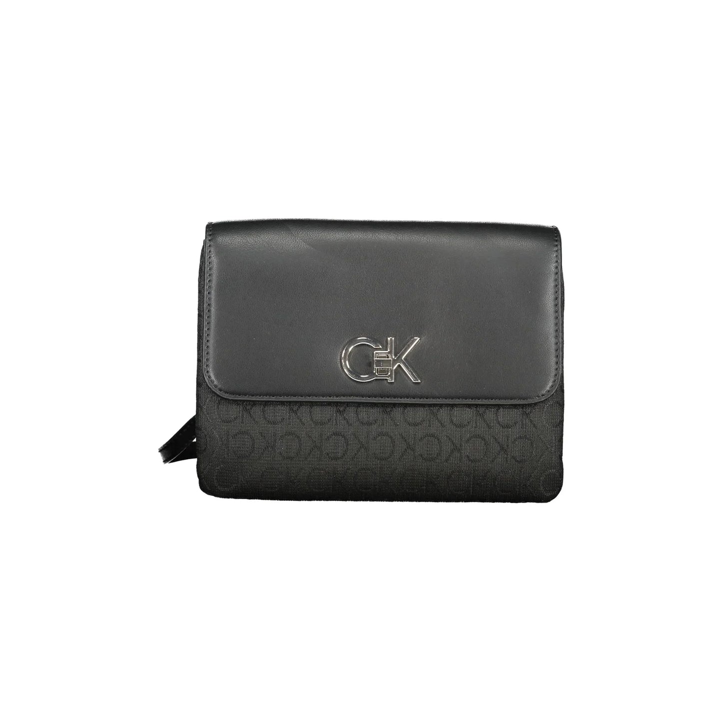 Calvin Klein Borsa Donna Nera con Manico in Catena e Tracolla Removibile