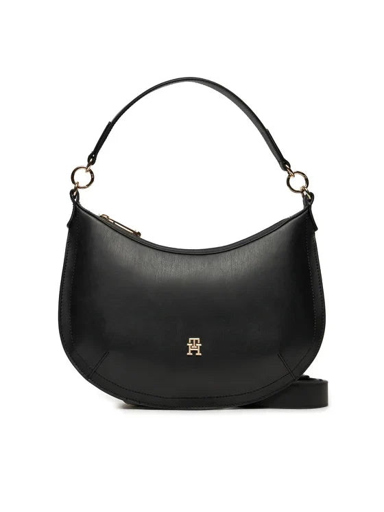Tommy Hilfiger Borsa Donna Nera con Tracolla Regolabile e Manico Removibile