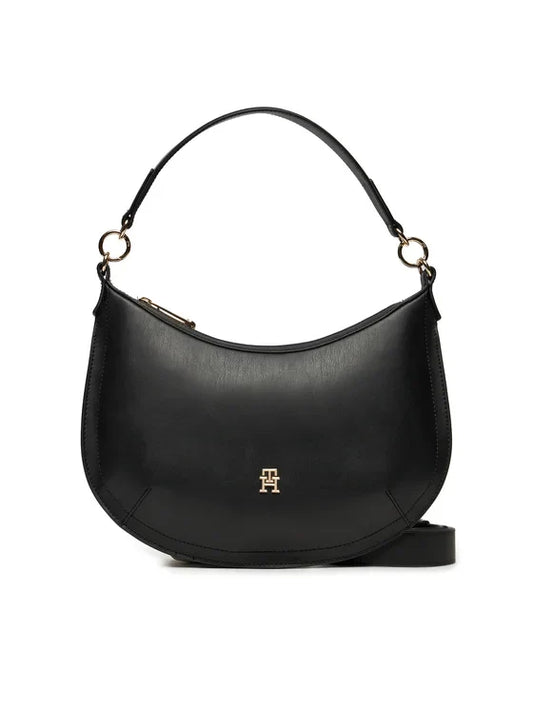 Tommy Hilfiger Borsa Donna Nera con Tracolla Regolabile e Manico Removibile