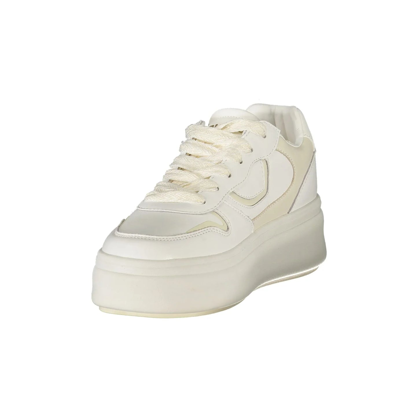 BLAUER Sneakers Donna Bianche con Lacci e Dettagli a Contrasto