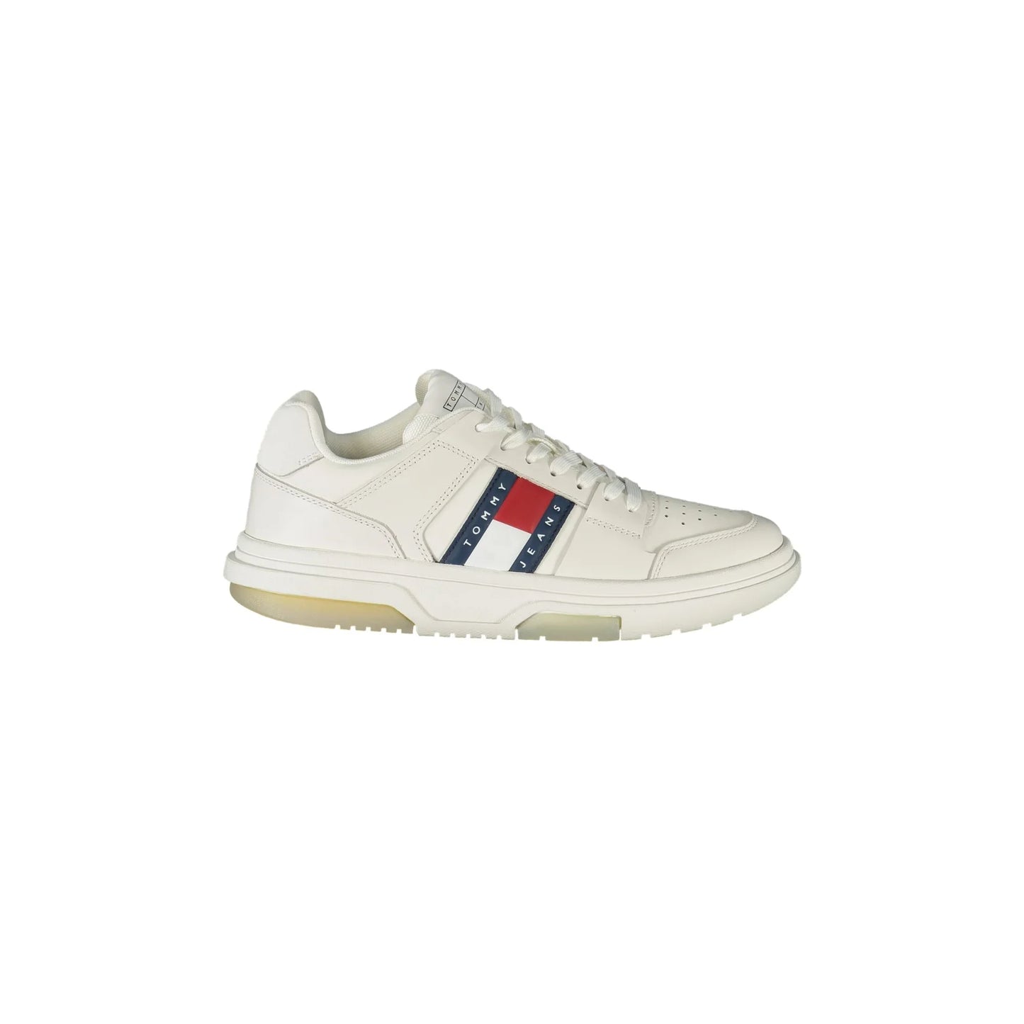 TOMMY HILFIGER Scarpe Sneakers Donna Bianche con Dettagli a Contrasto