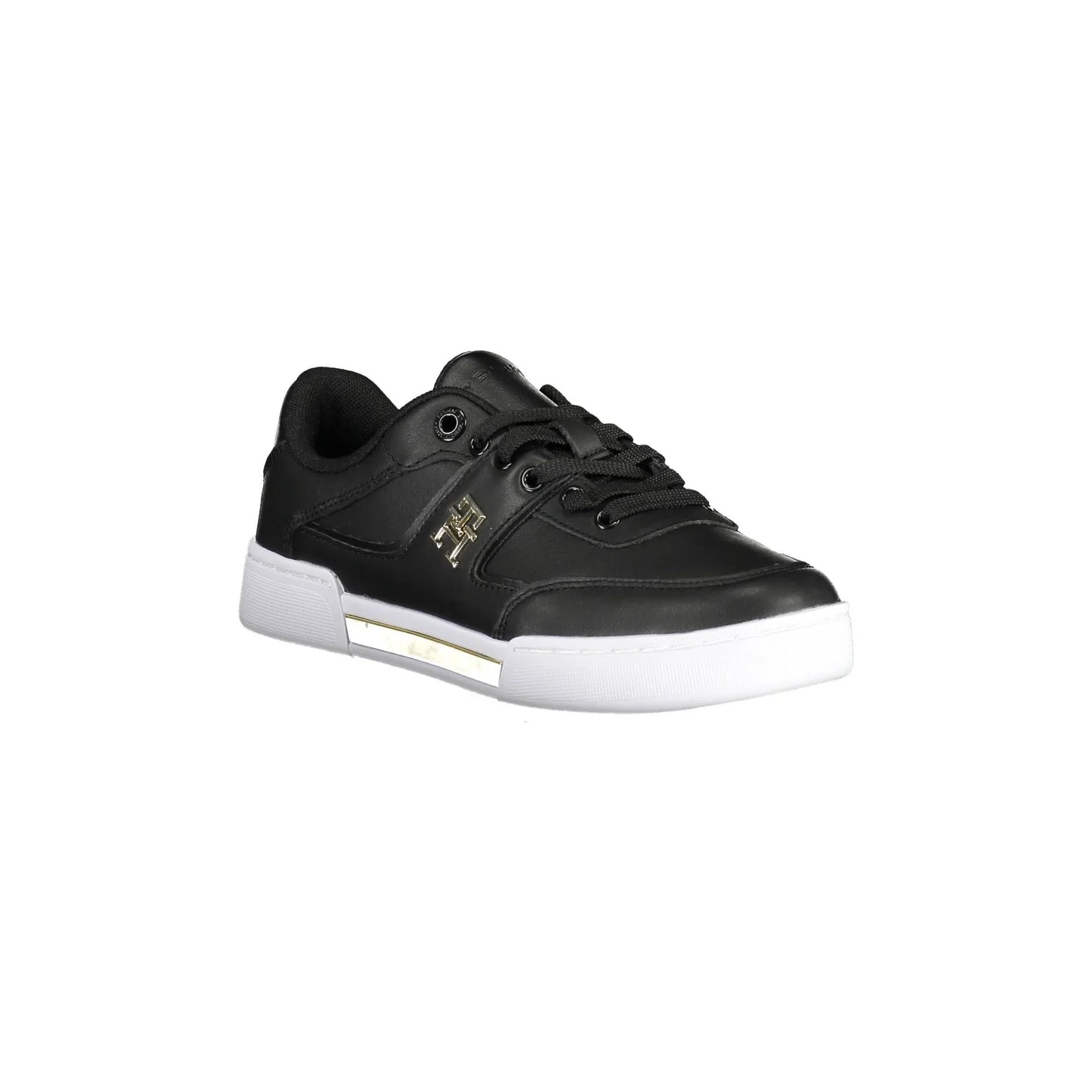 TOMMY HILFIGER Scarpe Sneakers Donna Nera con Lacci e Logo
