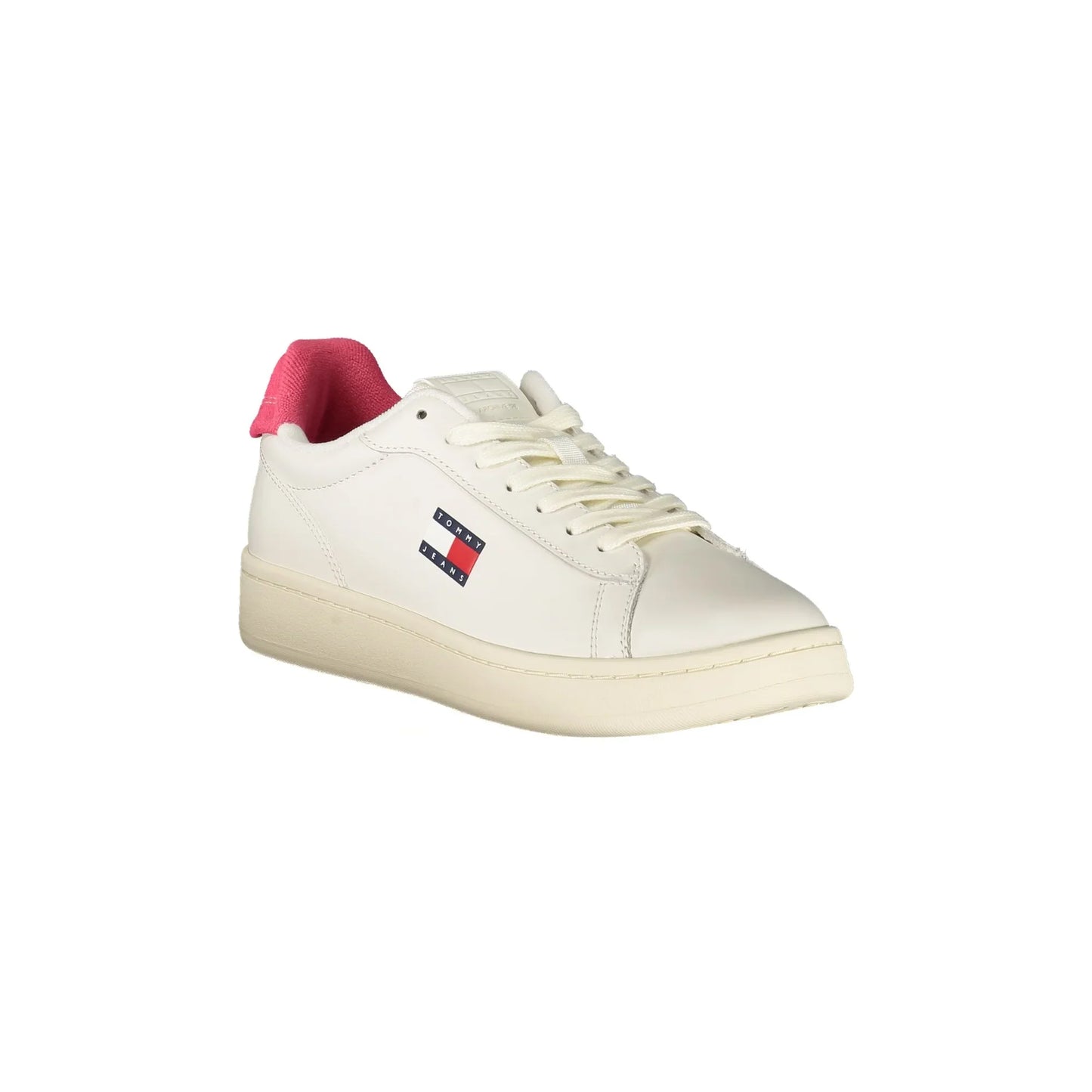 TOMMY HILFIGER Sneakers Donna Bianche con Dettagli Fuxia