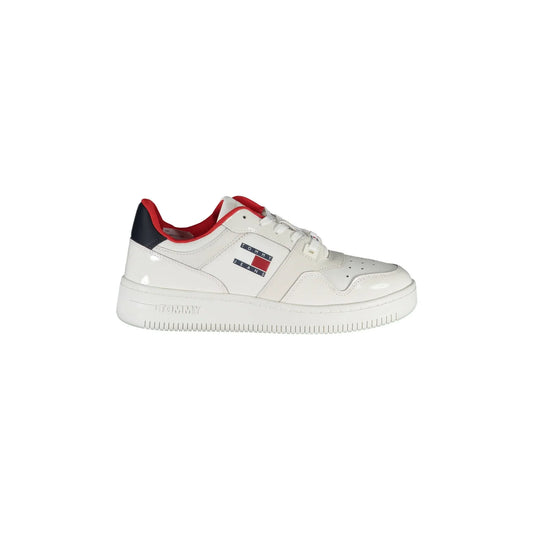 TOMMY HILFIGER Scarpe Sneakers Donna Bianche con Lacci e Logo