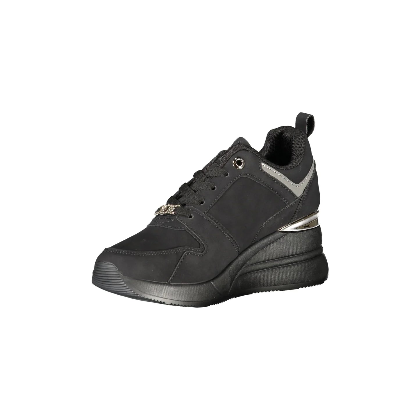 LAURA BIAGIOTTI Sneakers Donna Nere con Lacci e Plateau 6 cm