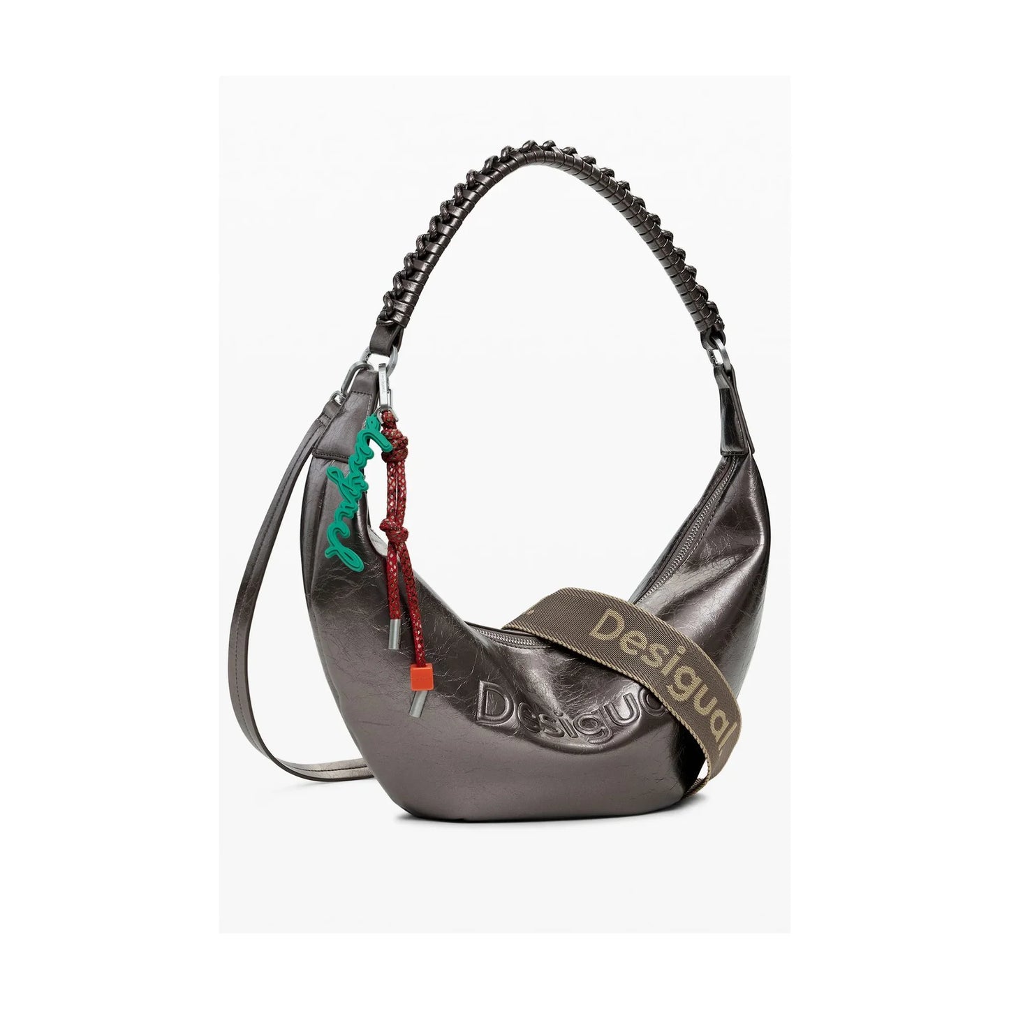 DESIGUAL Borsa Donna Bronzo a Spalla Half Logo Zante