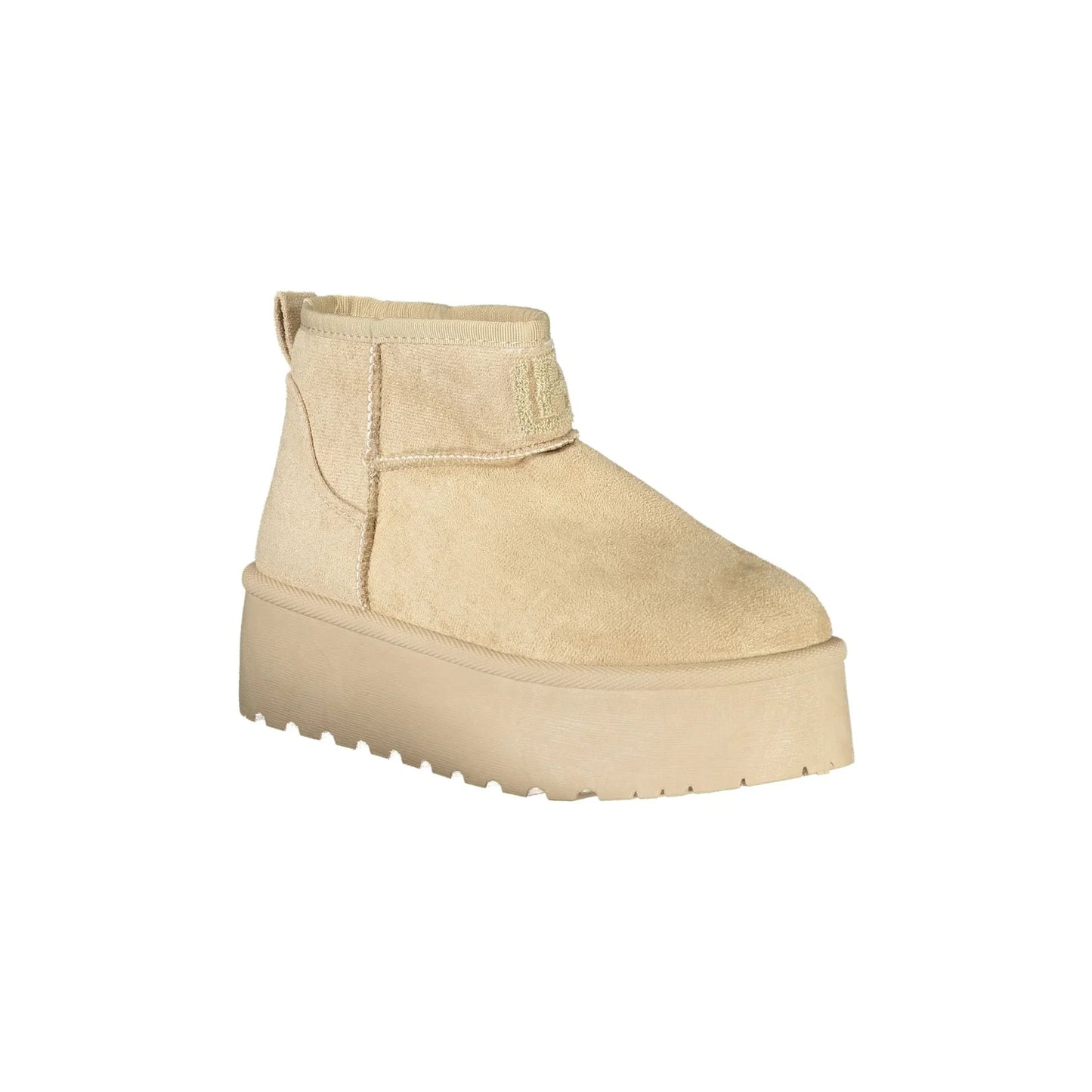 LAURA BIAGIOTTI Stivaletti Donna Beige con Pelo e Ricamo