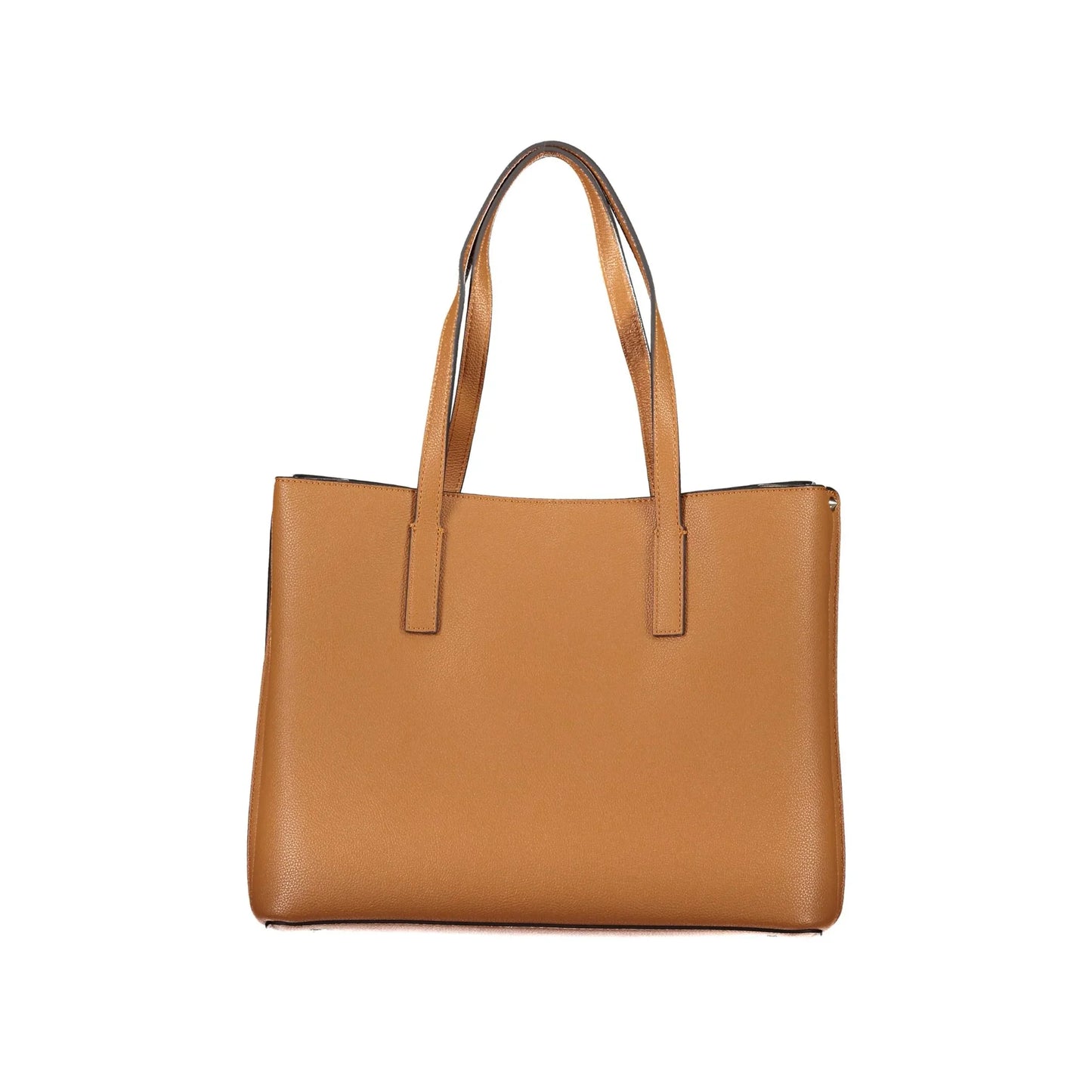 GUESS JEANS Borsa Donna Marrone Meridian a Spalla con Tasche Esterne e Zip