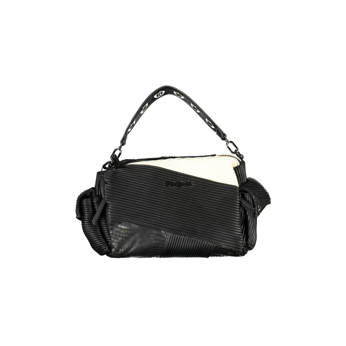 DESIGUAL Borsa Donna Nera a Spalla con Tracolla Removibile