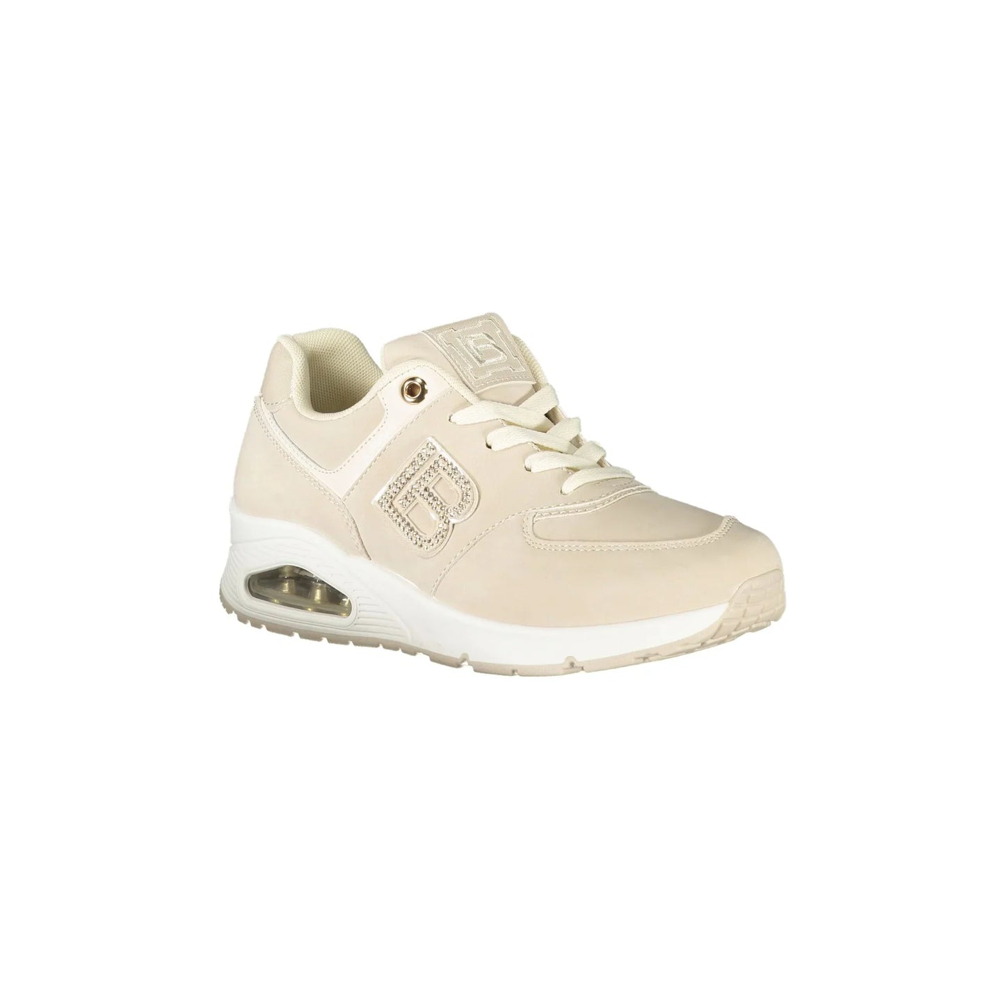 LAURA BIAGIOTTI Sneakers Donna Beige con Lacci e Strass
