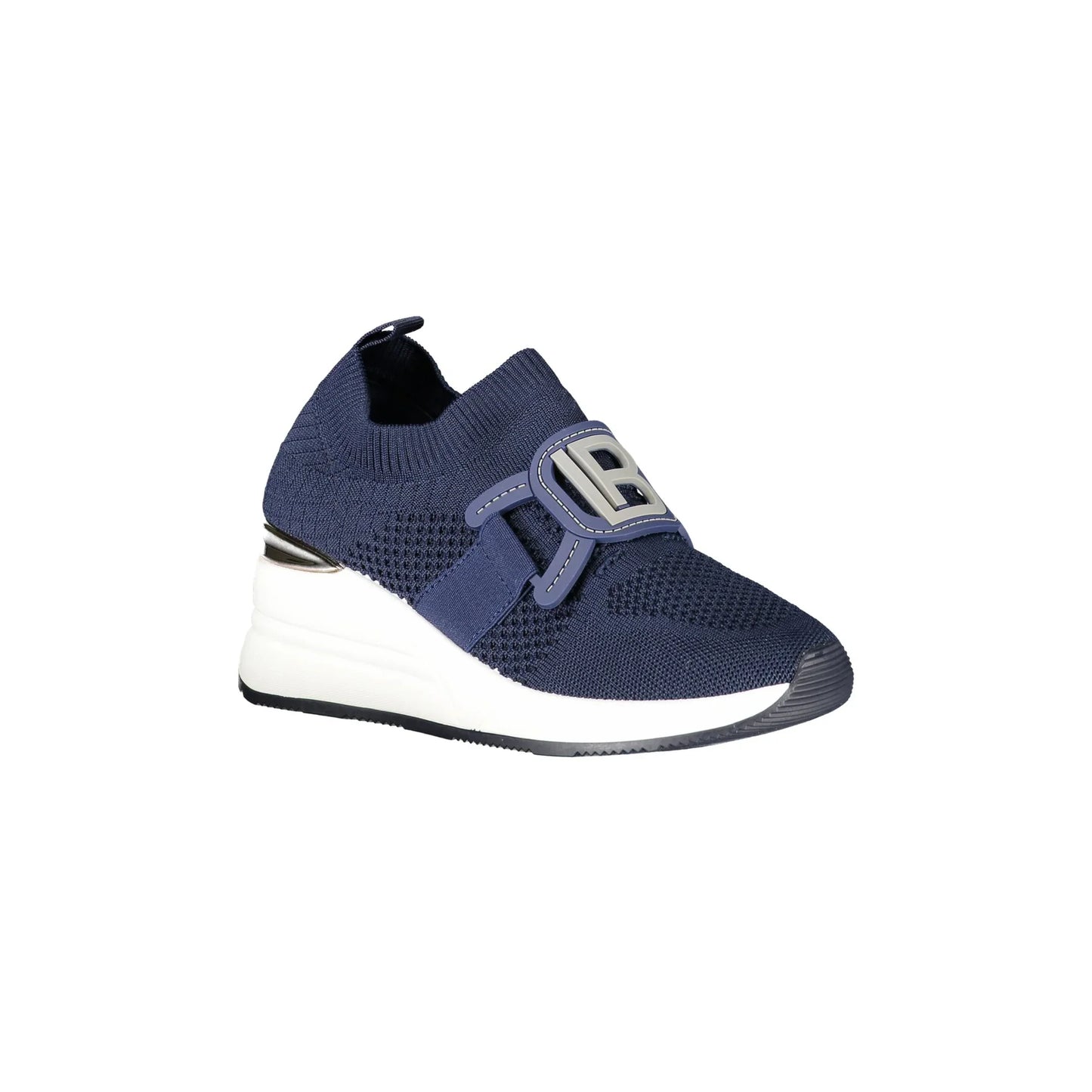 LAURA BIAGIOTTI Sneakers Donna Blu Elastiche con Plateau 6 cm