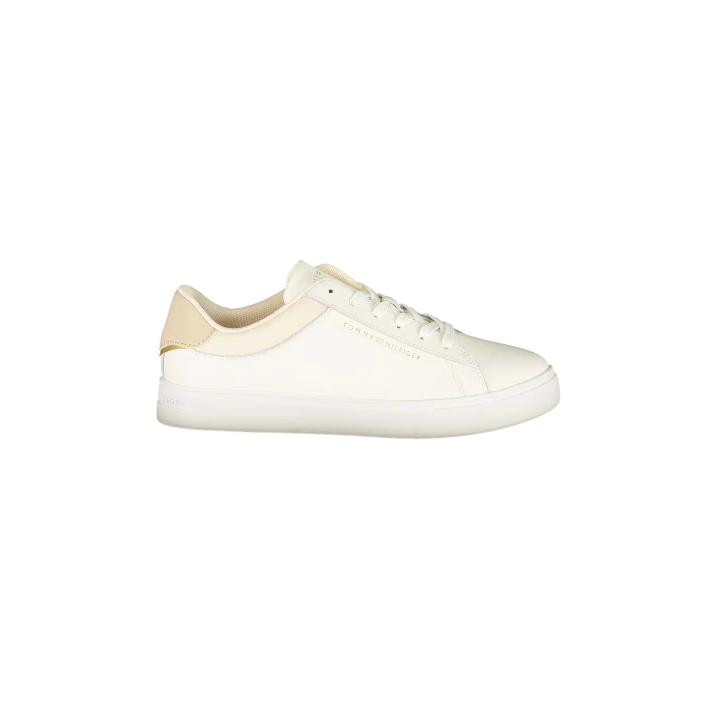 TOMMY HILFIGER Scarpe Sneakers Donna Beige con Dettagli a Contrasto e Plantare Removibile