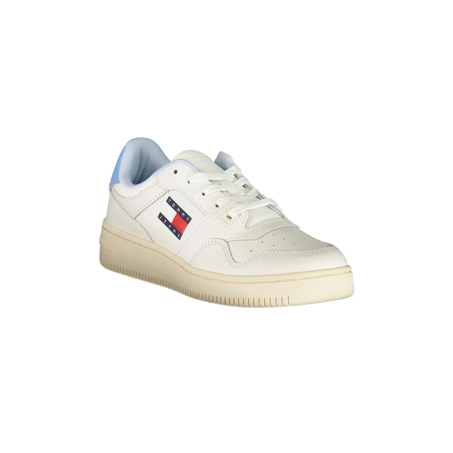 TOMMY HILFIGER Scarpe Sneakers Donna Bianche con Dettagli a Contrasto