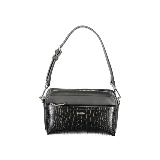 CALVIN KLEIN Borsa Donna Nera a Spalla con Tracolla Removibile e Dettagli Eleganti