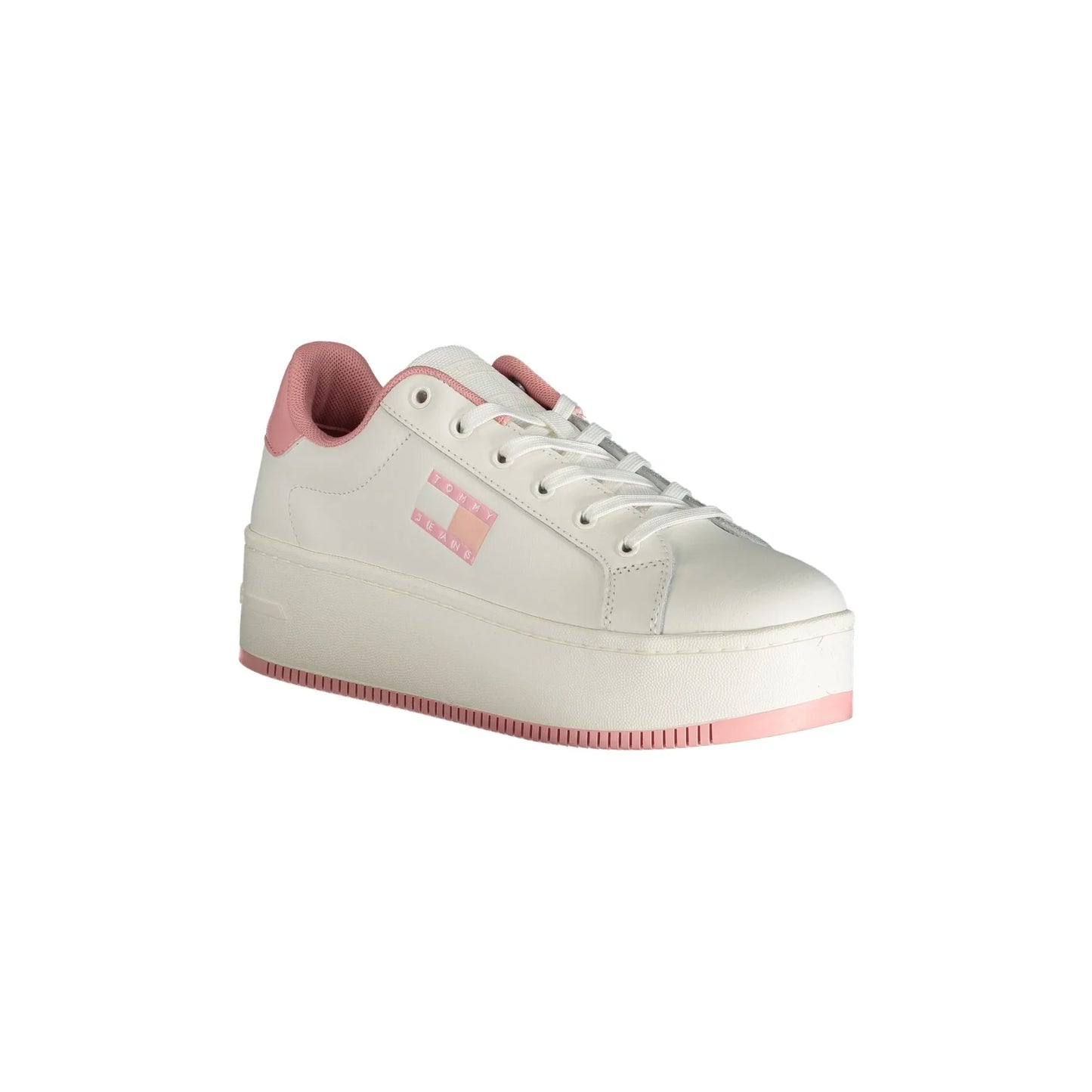 TOMMY HILFIGER Scarpe Sneakers Donna Rosa con Zeppa 5 cm