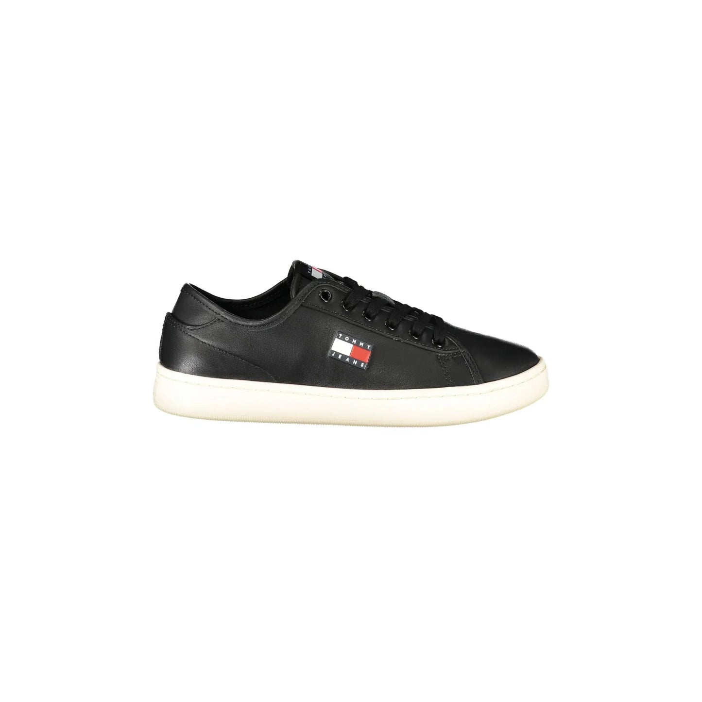 TOMMY HILFIGER Sneakers Donna Nere con Lacci e Dettagli a Contrasto