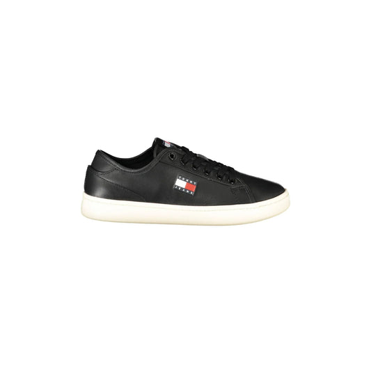 TOMMY HILFIGER Sneakers Donna Nere con Lacci e Dettagli a Contrasto