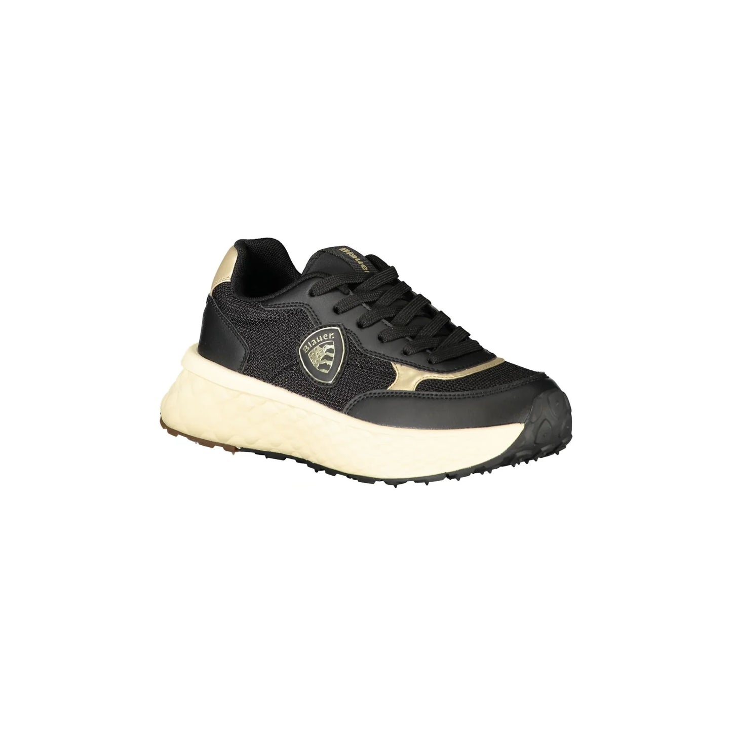 BLAUER Sneakers Donna Nere con Lacci e Dettagli in Oro