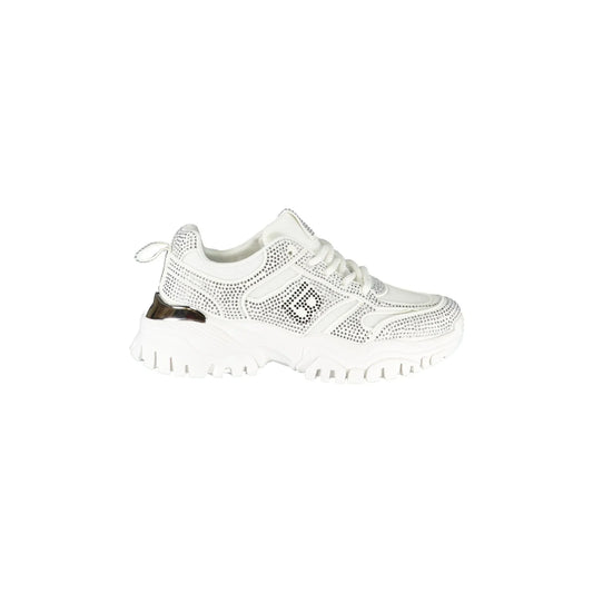 LAURA BIAGIOTTI Sneakers Donna Bianche con Lacci e Strass