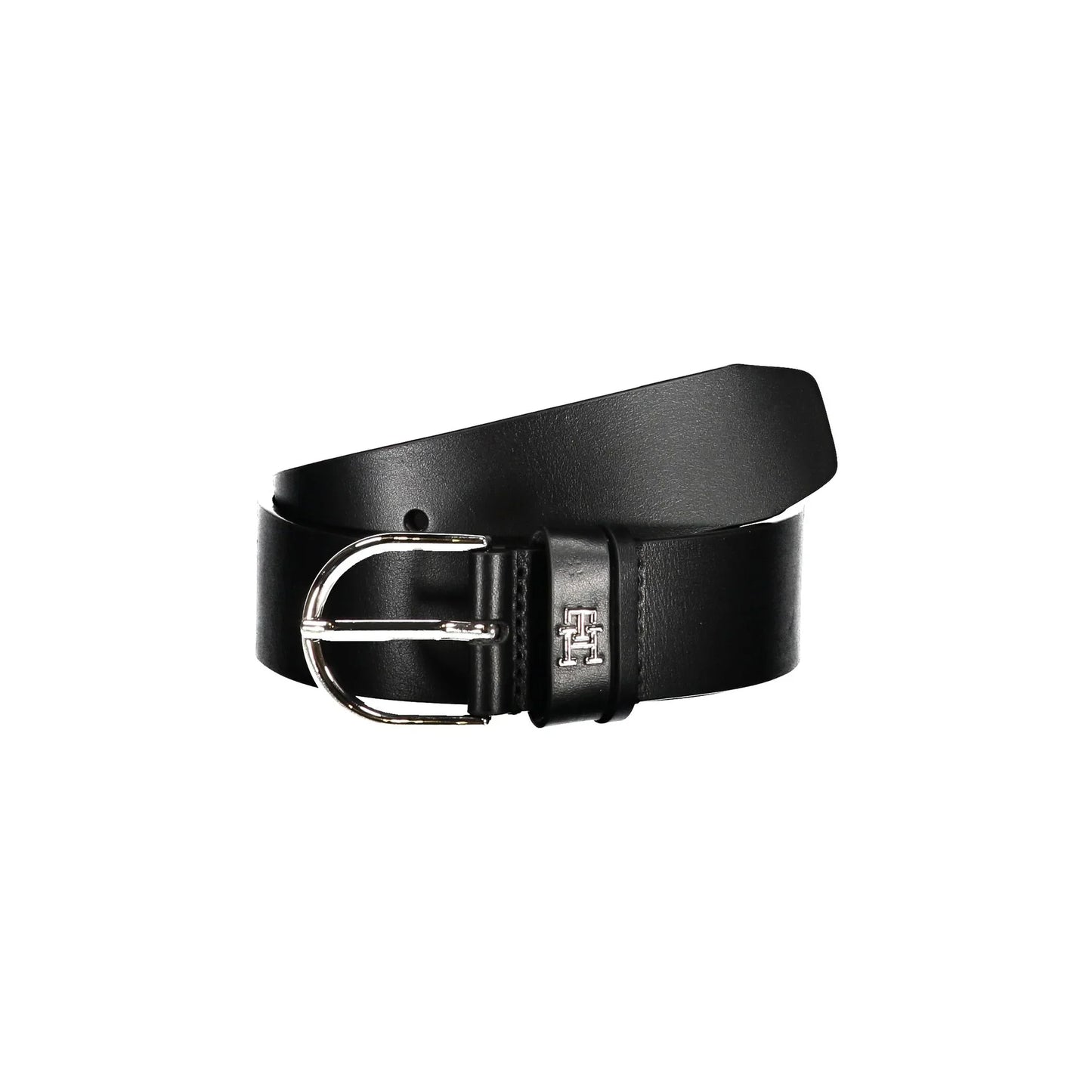 TOMMY HILFIGER Cintura Donna Nera, In Vera Pelle, con Fibbia