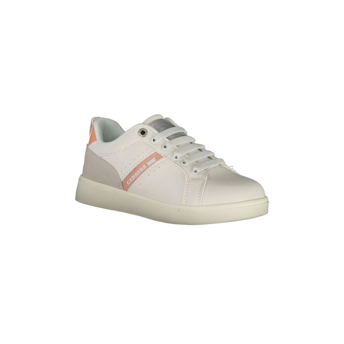CARRERA Scarpe Sneakers Bambina Bianche con Lacci Elastici e Dettagli a Contrasto