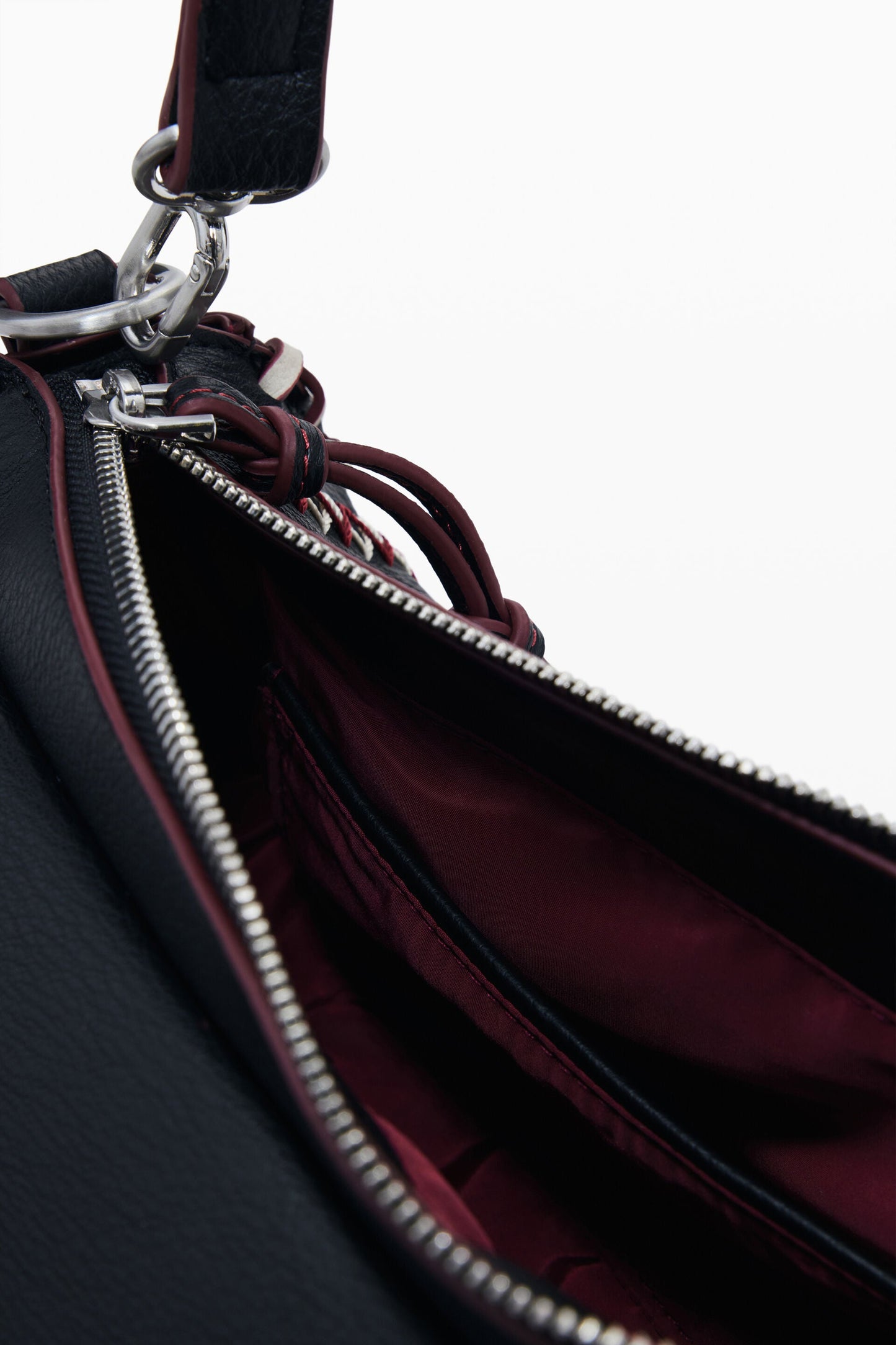 DESIGUAL Borsa Donna a Spalla Nera Manhattan Pespuntes Zarauz