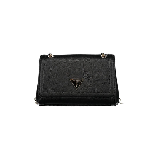 GUESS JEANS Borsa Donna a Spalla Noelle Nera con Catena