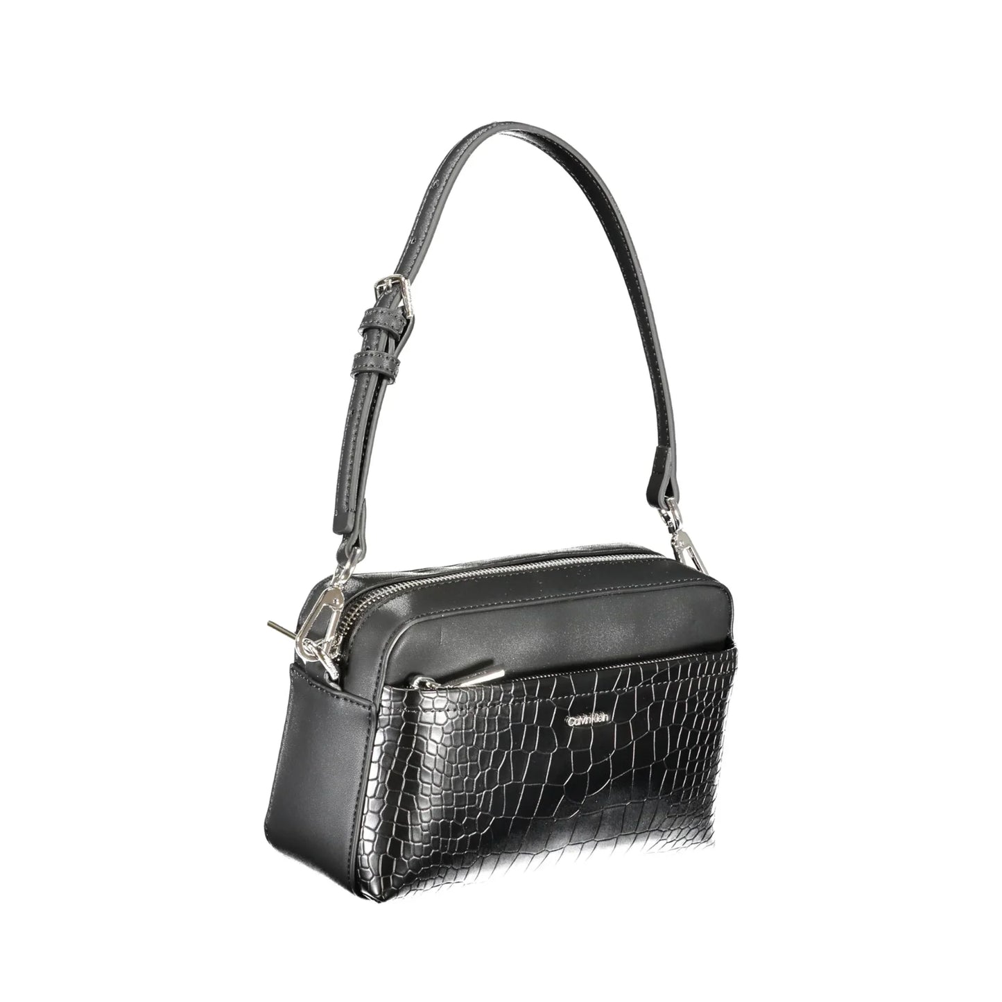 CALVIN KLEIN Borsa Donna Nera a Spalla con Tracolla Removibile e Dettagli Eleganti