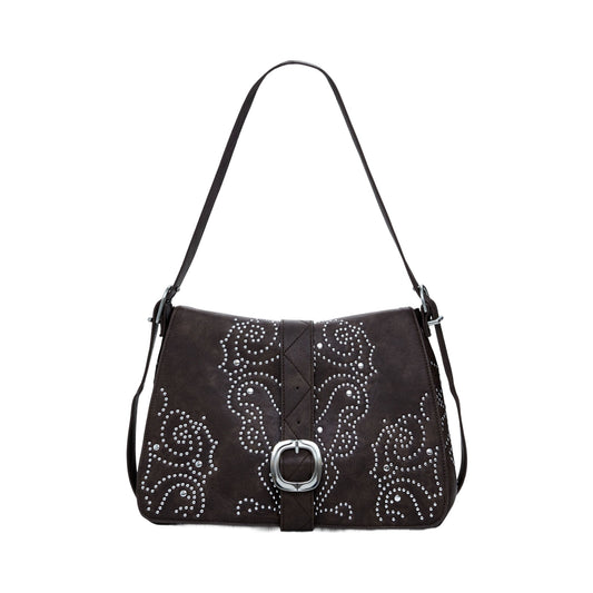 DESIGUAL Borsa Donna Marrone Poker Face Posadas con Borchie