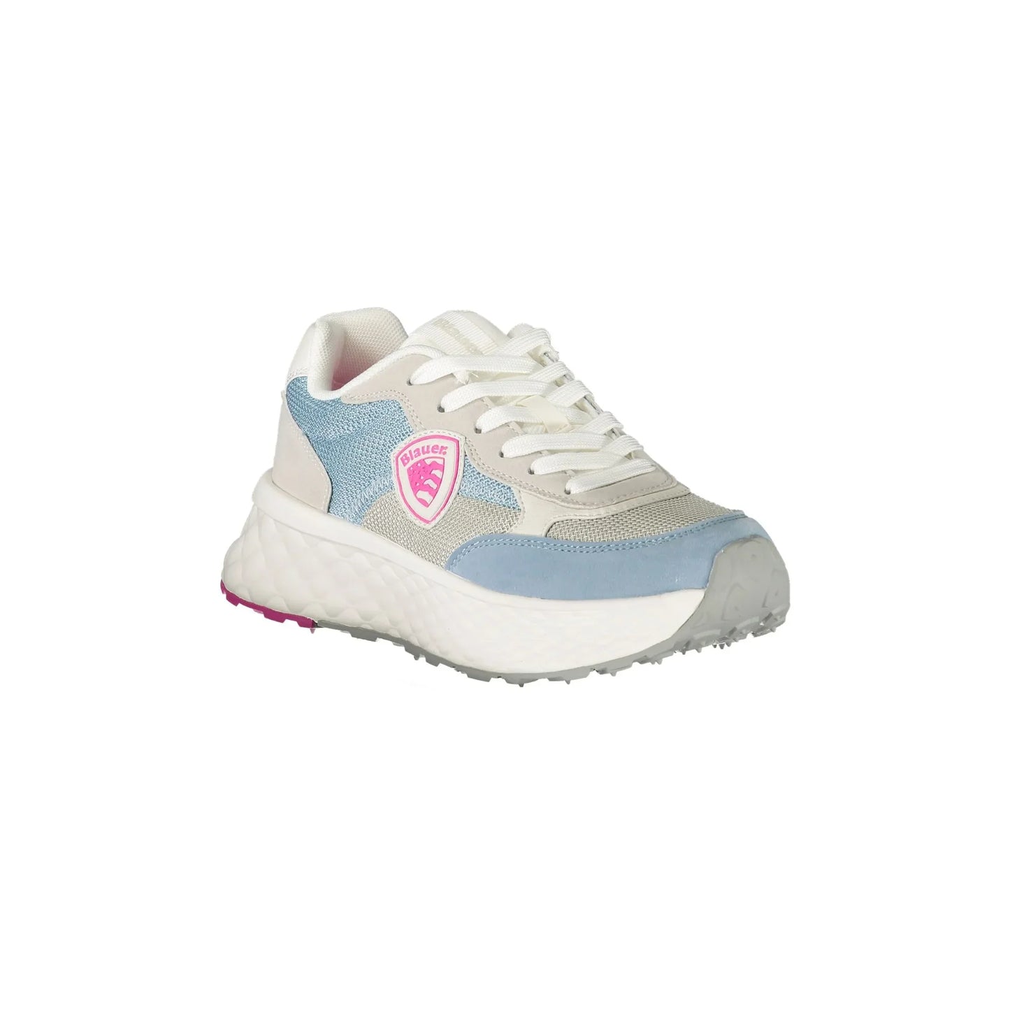 BLAUER Sneakers Donna Azzurre con Lacci e Dettagli Bianco/Fuxia