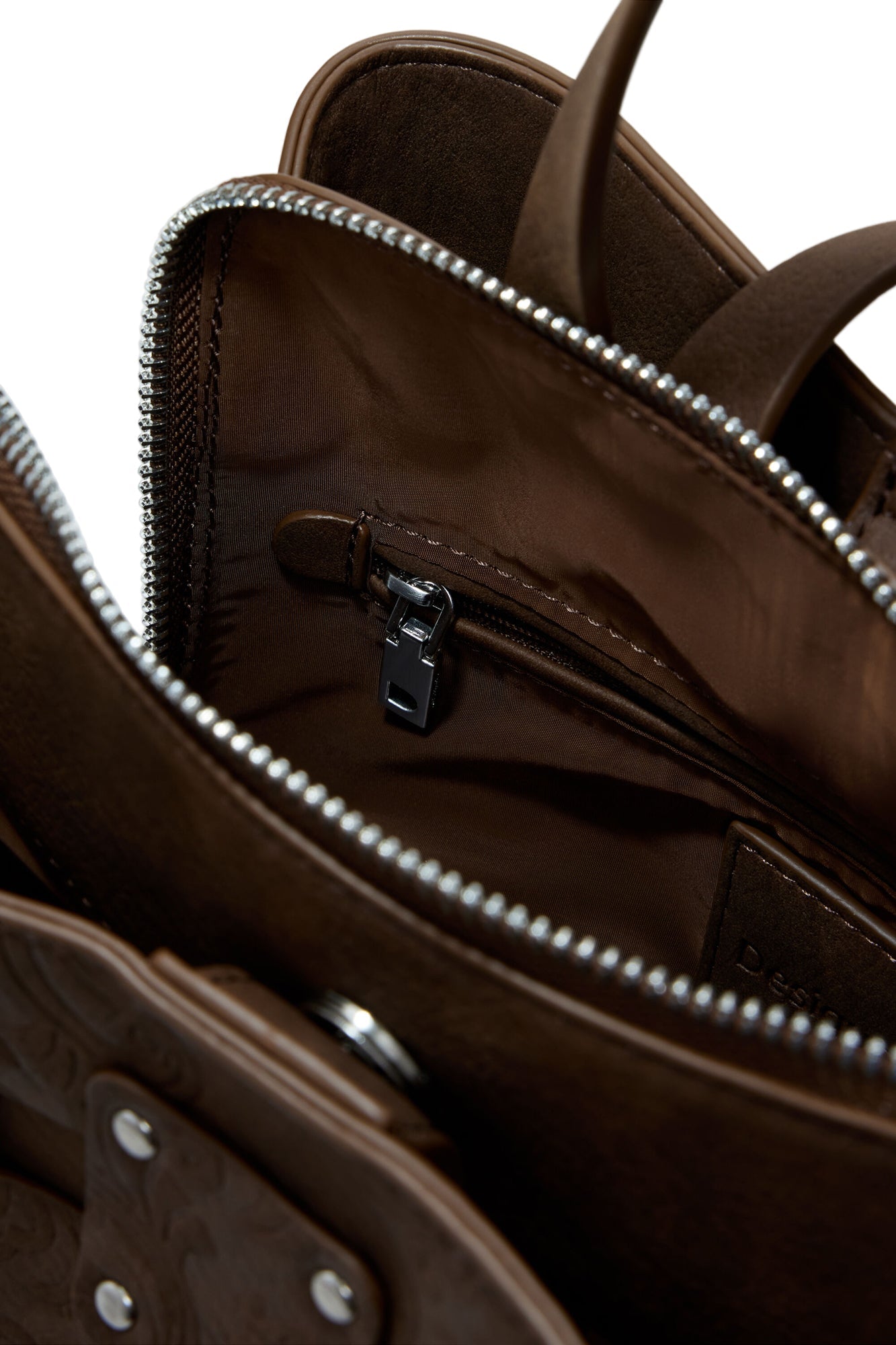 DESIGUAL Zaino Donna Marrone New Patch Sumy con Borchie